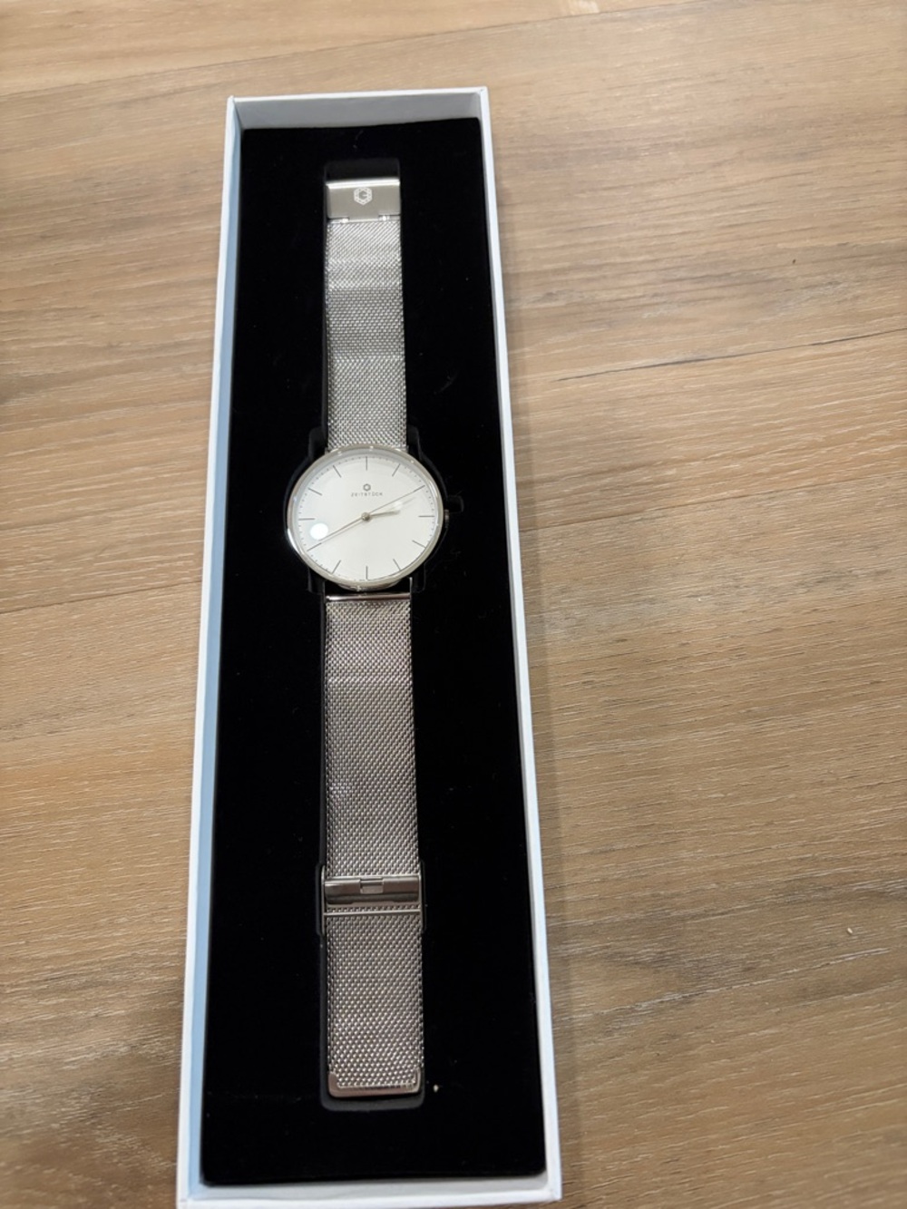 Classic Zeitstuck Men's Mesh Bracelet Watch in Silver